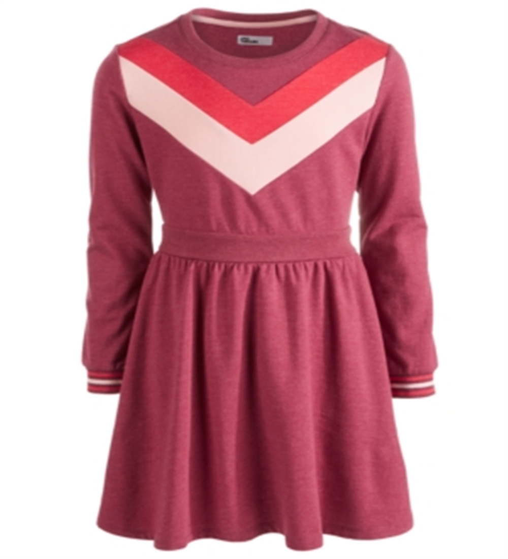 Vestido de moletom Chevron para meninas grandes da Epic Threads, tamanho X-Large, vermelho