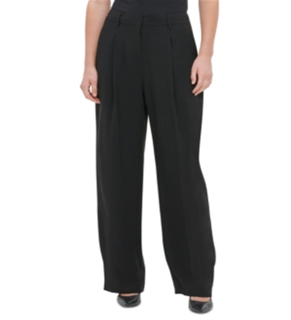 Calça feminina Calvin Klein Wide Leg Preta Tamanho 2