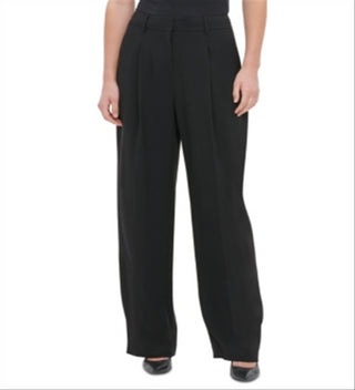 Calça feminina Calvin Klein Wide Leg Preta Tamanho 2