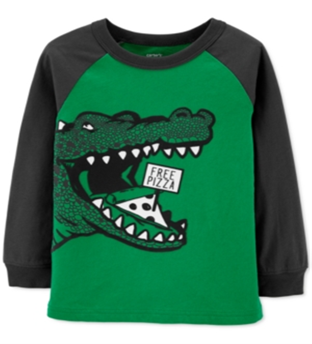 Camiseta de algodão com estampa de jacaré Carter's Toddler Boy, verde, tamanho 5T