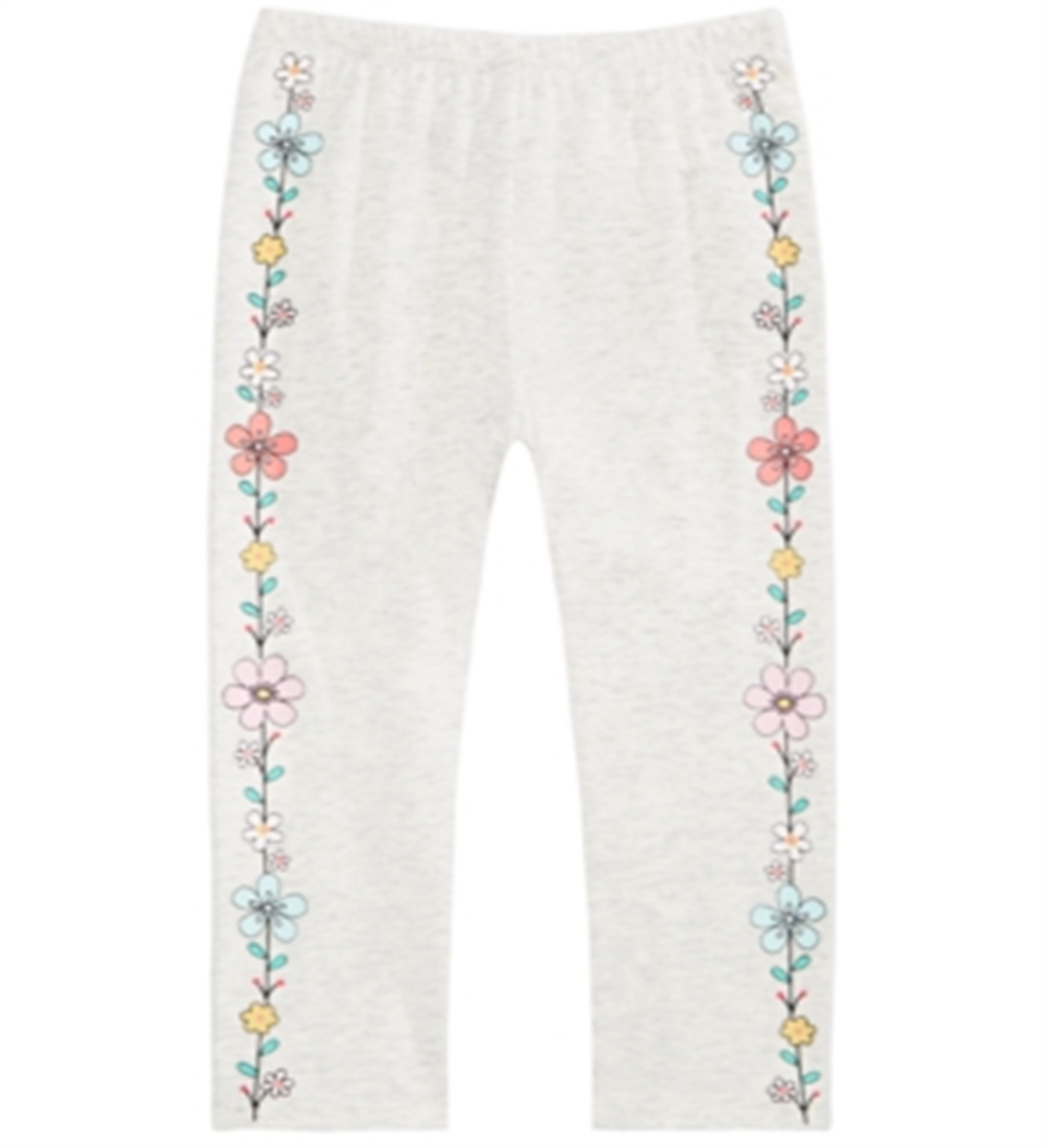 Calça com Borda de Flor para Bebê Menina First Impressions Cinza Tamanho 12 MOS