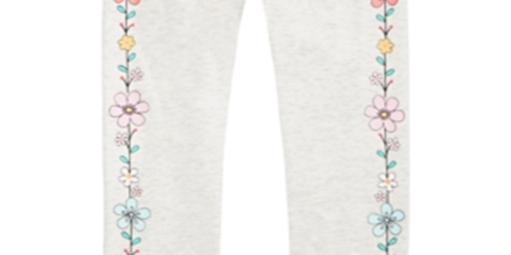 Calça com Borda de Flor para Bebê Menina First Impressions Cinza Tamanho 12 MOS