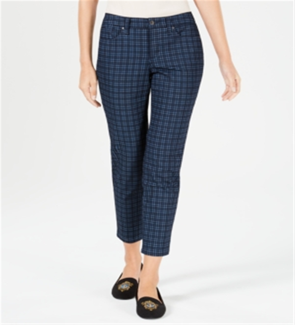 Calça jeans feminina Charter Club Bristol estampada, azul, tamanho 4