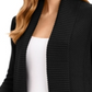 Cardigan feminino Charter Club com gola xale e frente aberta, preto, tamanho extrapequeno