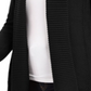 Cardigan feminino Charter Club com gola xale e frente aberta, preto, tamanho extrapequeno