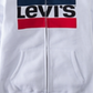 Moletom com capuz Levi's Little Boy's Sportswear Logo Fleece com zíper completo, branco, tamanho 5