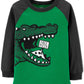 Camiseta de algodão com estampa de jacaré Carter's Toddler Boy, verde, tamanho 4T