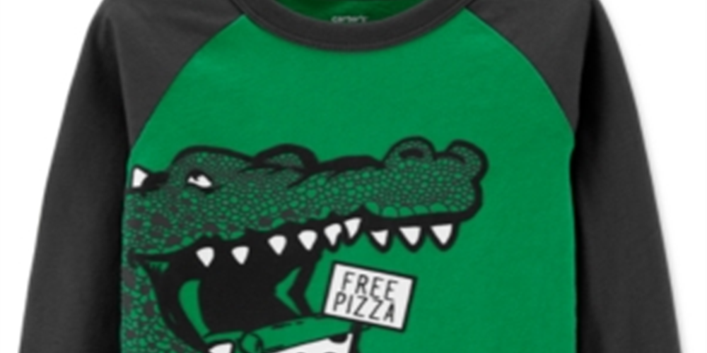 Camiseta de algodão com estampa de jacaré Carter's Toddler Boy, verde, tamanho 4T