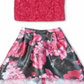 BCX Big Girls Top de renda com 2 peças e saia alta e baixa rosa tamanho 10