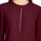 Blusa feminina plissada nas costas JM Collection - vermelha, tamanho XX-grande