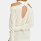 Suéter feminino de manga comprida Free People, branco, tamanho X-S