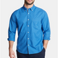 Camisa de popeline masculina Nautica Classic Fit em azul xadrez, tamanho XXX-G