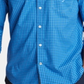 Camisa de popeline masculina Nautica Classic Fit em azul xadrez, tamanho XXX-G