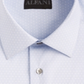 Camisa social masculina Alfani AlfaTech Slim Fit Performance Stretch, resistente a umidade e rugas, com estampa cúbica, azul, tamanho P 14-14 1/2