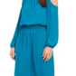 Vestido Alfani Feminino Smocked Ombros Vazados Azul Tamanho Médio