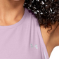 Camiseta regata Under Armour Sport Melange feminina, cor lavanda, tamanho XL