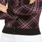 Cardigan xadrez feminino Charter Club, preto, tamanho pequeno