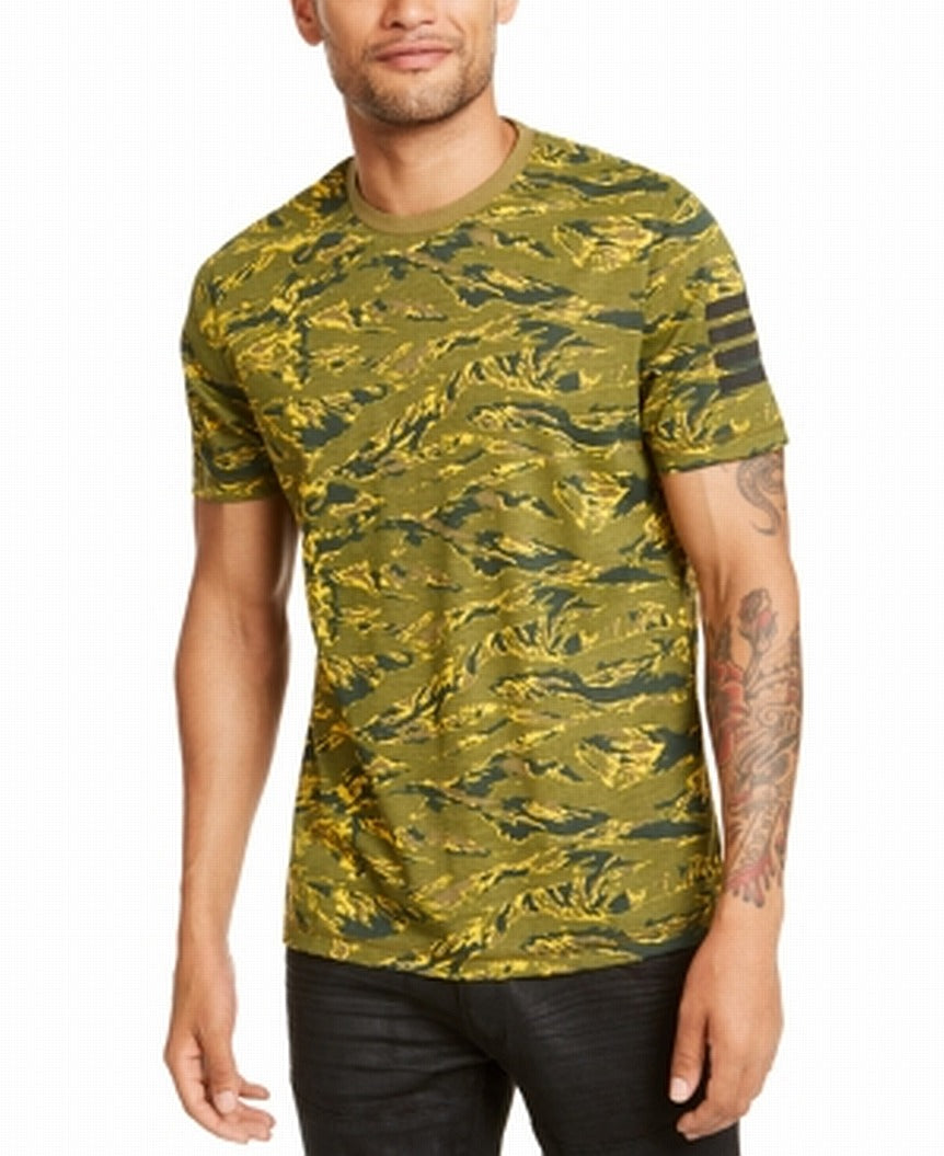 Camiseta camuflada masculina INC International Concepts, verde, tamanho grande