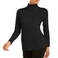 Blusa feminina Alfani com gola falsa, preta, tamanho XX-G