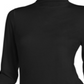 Blusa feminina Alfani com gola falsa, preta, tamanho XX-G