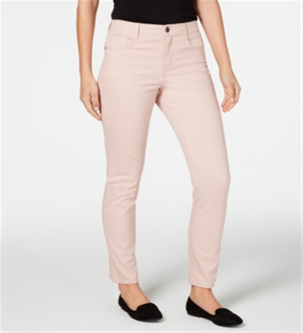 Jeans skinny feminino Style &amp; Co. com controle de barriga, rosa, tamanho 20X5