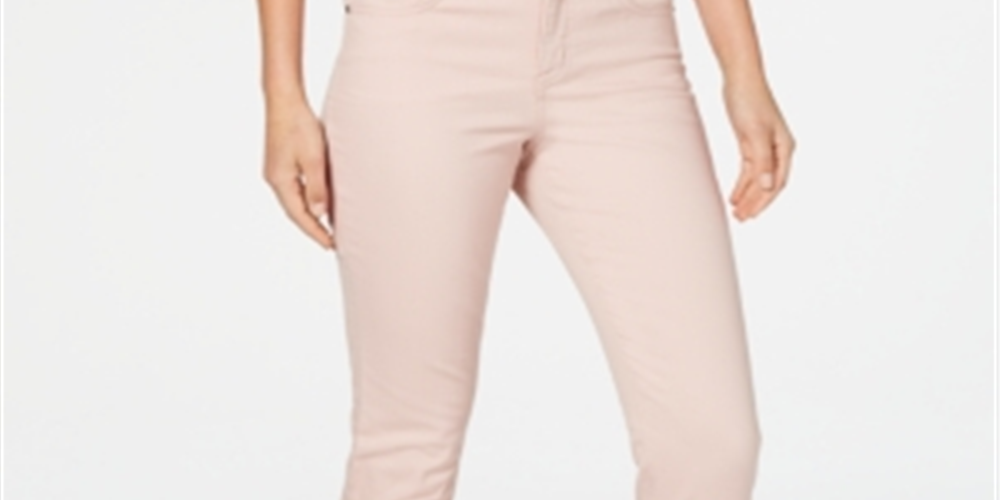 Jeans skinny feminino Style &amp; Co. com controle de barriga, rosa, tamanho 20X5