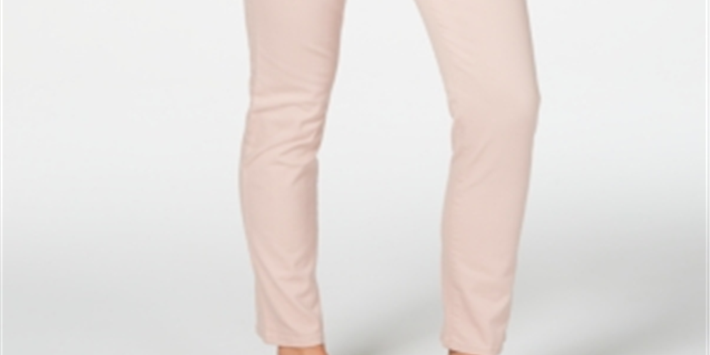 Jeans skinny feminino Style &amp; Co. com controle de barriga, rosa, tamanho 20X5