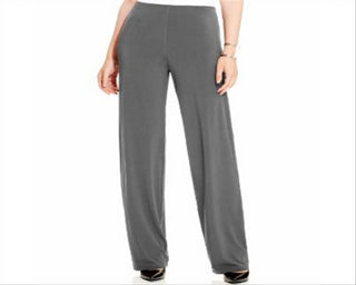 Calça feminina Alfani de malha com perna larga, cinza, tamanho pequeno médio