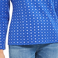 Karen Scott Blusa Feminina com Estampa de Flocos de Neve e Gola Redonda Azul Tamanho P