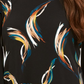 Top poncho estampado feminino Alfani preto tamanho pequeno P