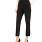 Calça de smoking feminina Calvin Klein de cintura alta, preta, tamanho 2, pequena