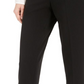 Calça de smoking feminina Calvin Klein de cintura alta, preta, tamanho 2, pequena