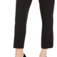 Calça de smoking feminina Calvin Klein de cintura alta, preta, tamanho 2, pequena
