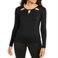 Thalia Sodi Top Feminino Decote Recortado Preto Tamanho XX-G