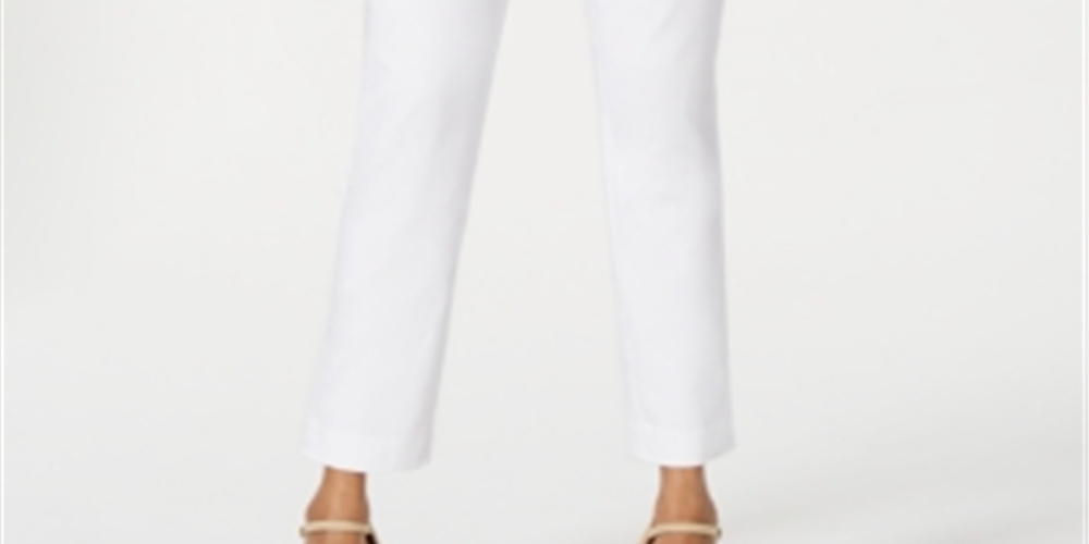 Calça skinny feminina com tachas JM Collection, azul, tamanho pequeno XL