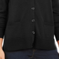 Cardigan feminino de lã merino com decote em V, preto, tamanho extrapequeno, Charter Club