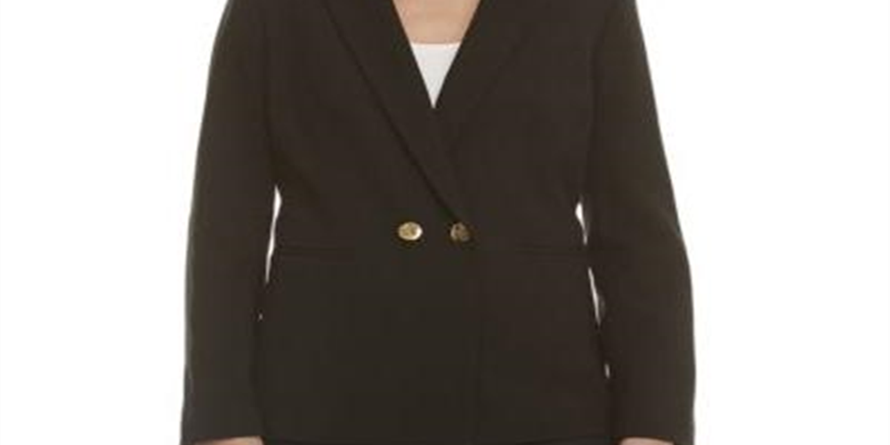 Terno feminino Nine West, blazer profissional separado de dois botões, preto, tamanho 10