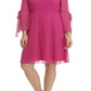 Vestido de carreira feminino Nine West Flamenco Jacquard Fit &amp; Flare Rosa Tamanho 10