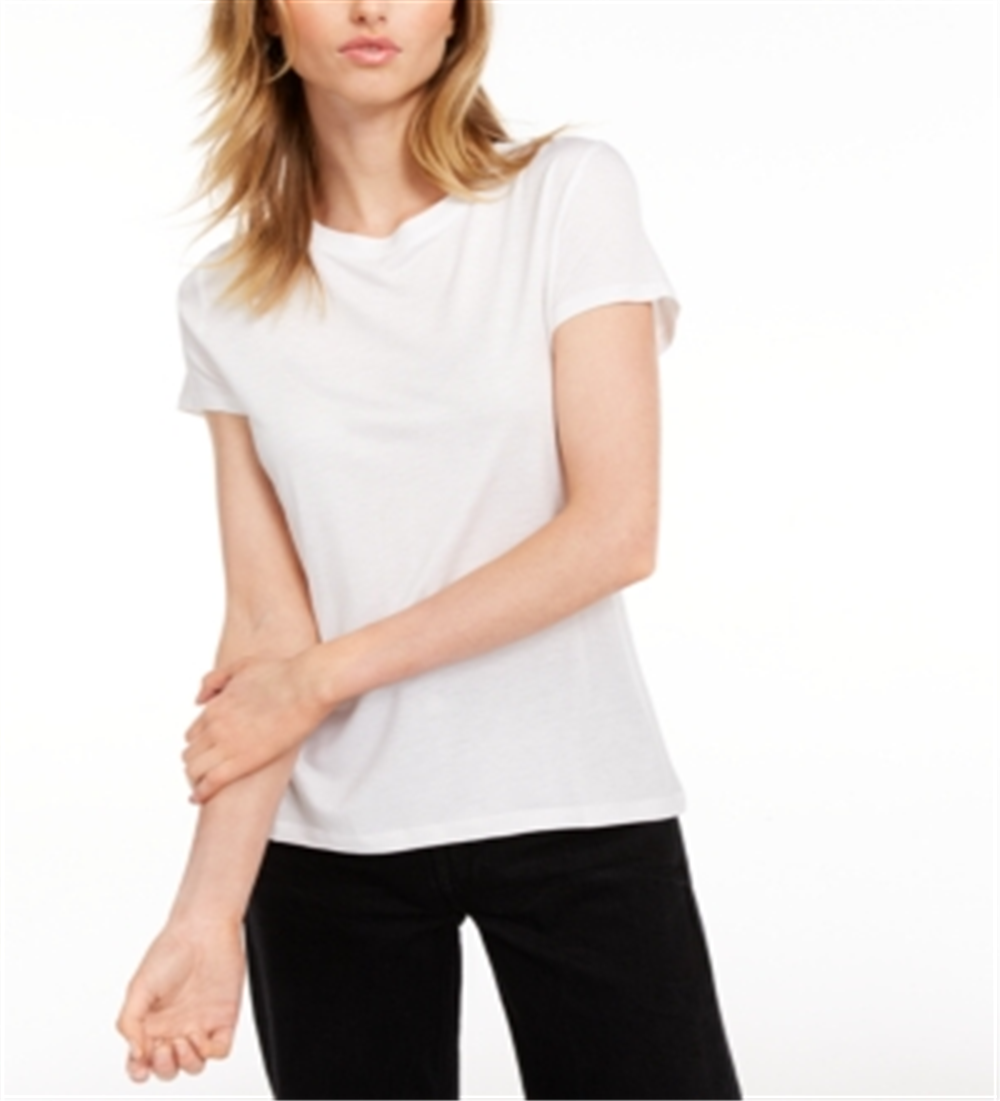 Camiseta feminina lisa com amarração nas costas Maison Jules, branca, tamanho pequeno