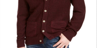 Cardigan Links Masculino American Rag Borgonha Tamanho X-Grande