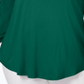 JM Collection Top feminino com decote redondo, verde, tamanho 1X