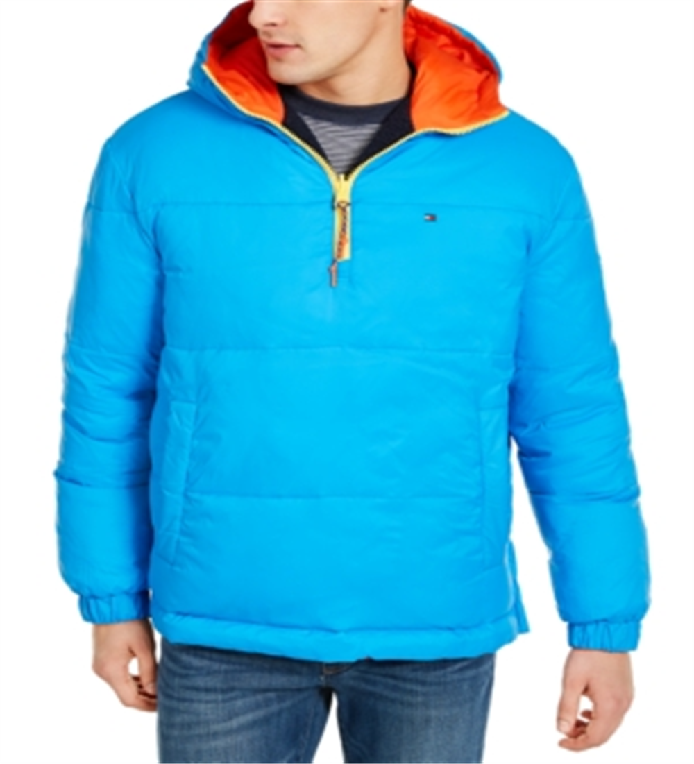 Jaqueta acolchoada reversível masculina Tommy Hilfiger azul tamanho GG