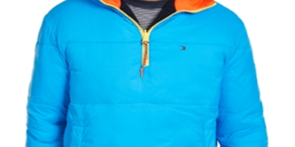 Jaqueta acolchoada reversível masculina Tommy Hilfiger azul tamanho GG