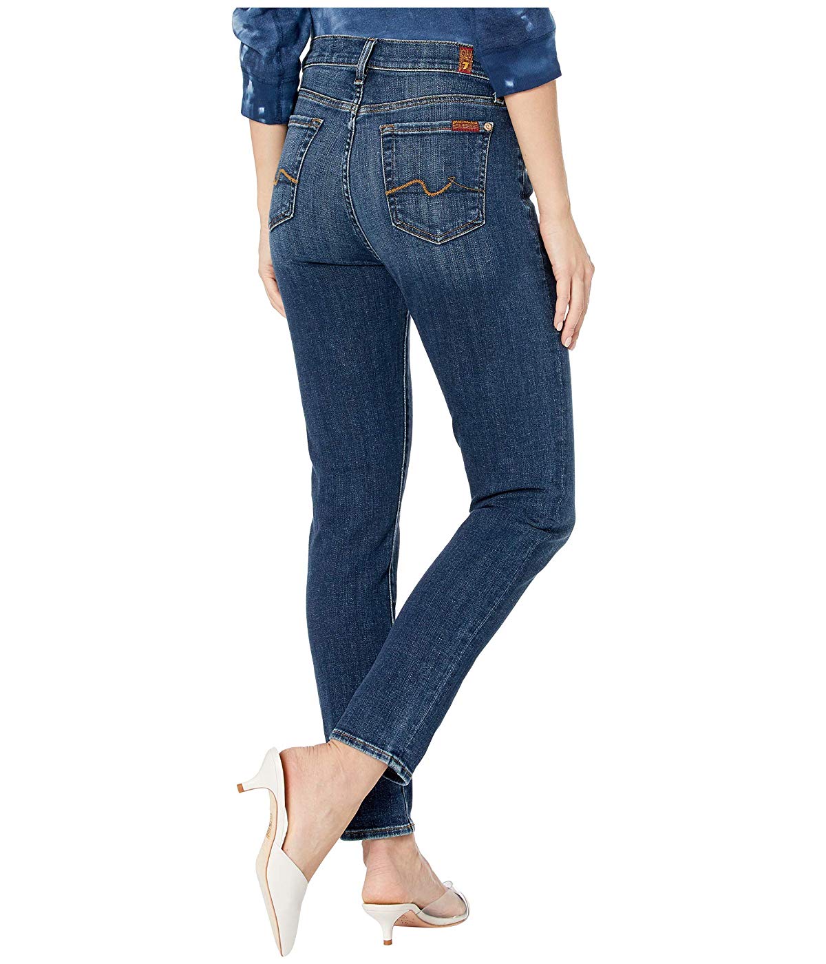 Calça Jeans Boyfriend Josefina Denim Wash Azul 7 for All Mankind Feminina Tamanho 26