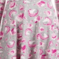 Vestido estampado floral e unicórnio Epic Threads Big Girl, cinza, tamanho grande