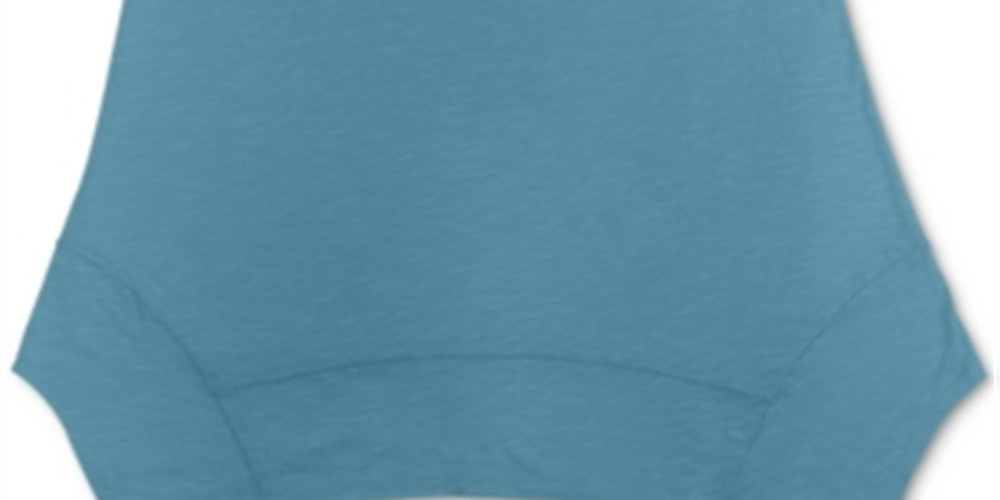 Regata feminina estilo &amp; co., azul, tamanho médio, com bainha de lenço