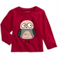Camiseta de algodão para meninos First Impressions Little Owl, vermelha, tamanho 3-6 meses