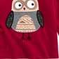 Camiseta de algodão para meninos First Impressions Little Owl, vermelha, tamanho 3-6 meses