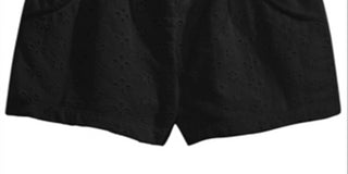 Shorts de algodão com ilhós First Impressions para bebê menina, preto, tamanho 3-6 meses