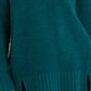 Suéter feminino com decote canoa e bainha ventilada, tamanho pequeno, verde, estilo Style &amp; Co